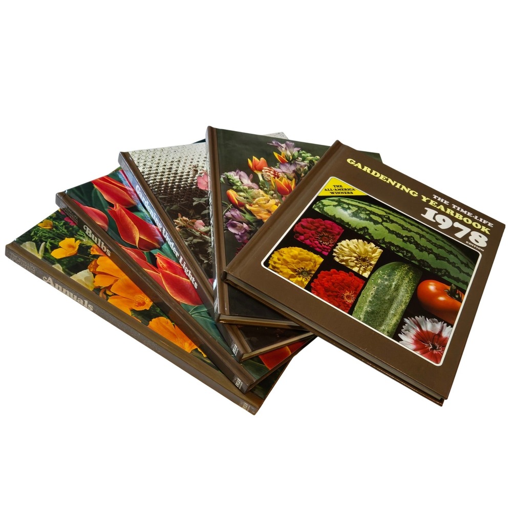 Vintage Time-Life Gardening Books Lot 5 Decor Plants 1978 Set